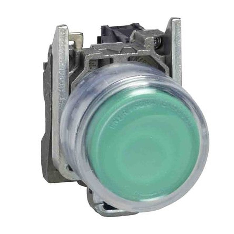 Schneider Electric Harmony Series Illuminated Push Button Switch, Through Hole, 22 mm Cutout Green, SPST, IP65