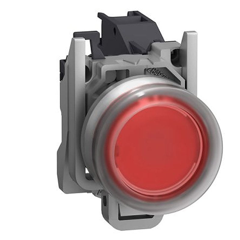Schneider Electric Harmony XB4 Series Push Button Switch, Spring Return, Through Hole, 22 mm Cutout, 1 NC, Red LED,