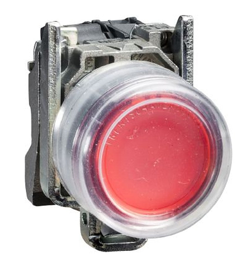 Schneider Electric XB4 Series Illuminated Push Button Switch, Through Hole, 22 mm Cutout Red, 1 NC, IP65