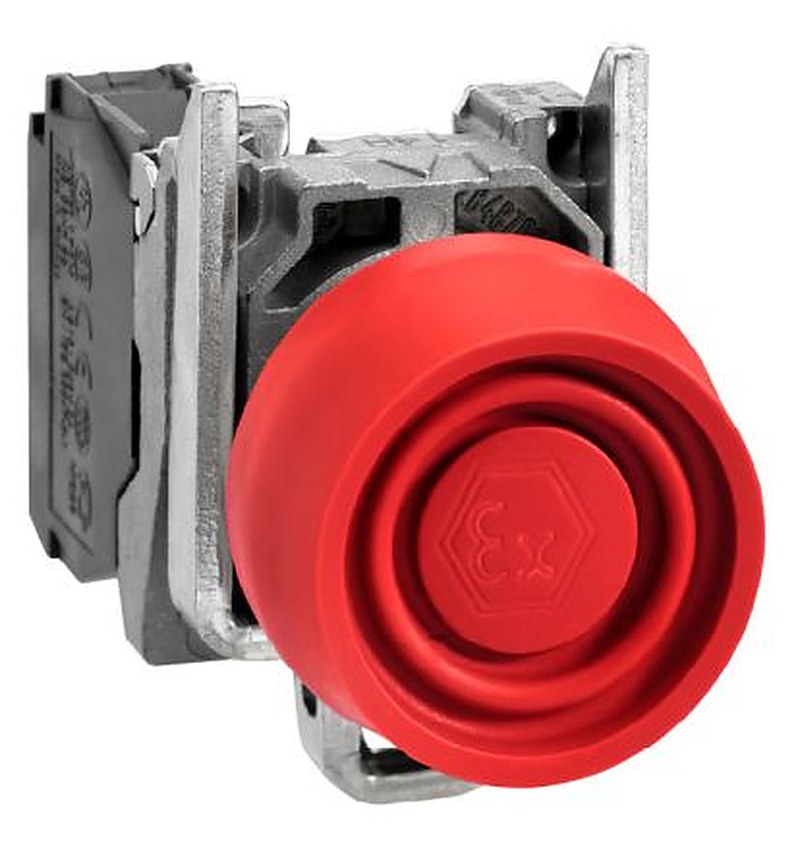 Schneider Electric Harmony Series Push Button Switch, Through Hole, 22 mm Cutout Red, 1 NC, IP66, IP67, IP69, IP69K