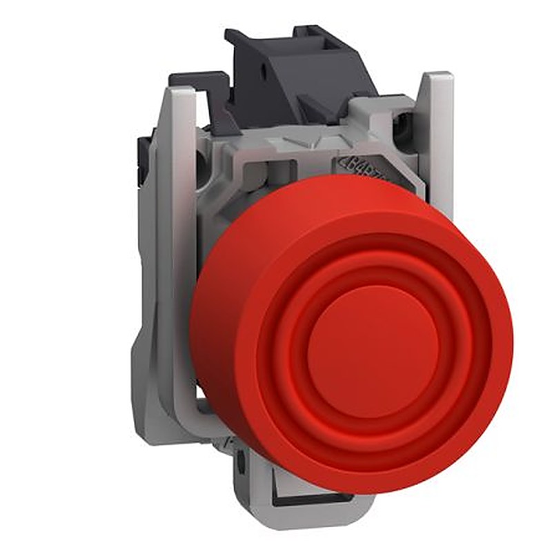 Schneider Electric Harmony XB4 Series Push Button Switch, Spring Return, Through Hole, 22 mm Cutout, 1 NC, Red LED,