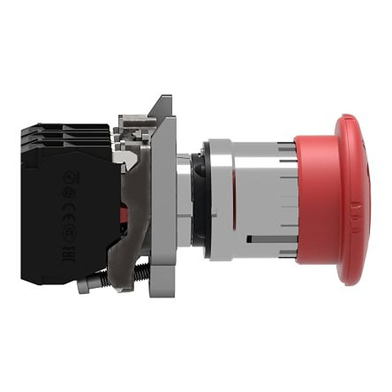 Schneider Electric Harmony Series Turn to Release Emergency Stop Push Button, Panel Mount, 22 mm Cutout, 1 NO/2 NC,
