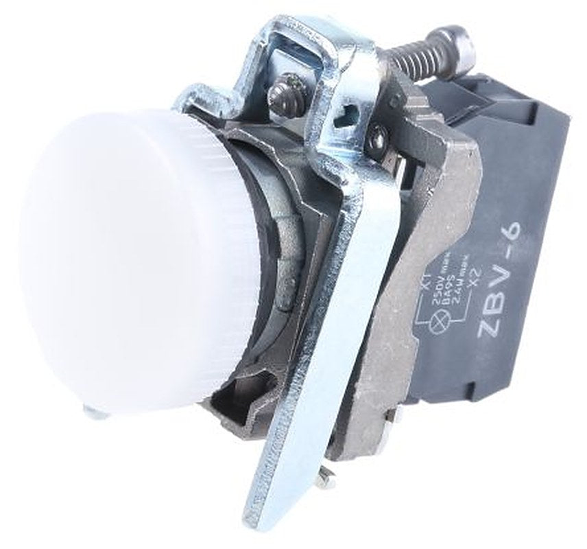 Schneider Electric, Harmony, Panel Mount White LED Pilot Light, 22 mm Cutout, IP67, IP66, IP69, IP69K, Round, 250V