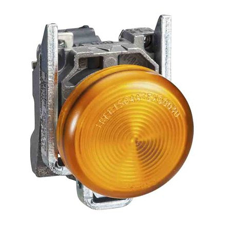 Schneider Electric, Harmony, Fixing Hole Yellow LED Pilot Light, 22 mm Cutout, IP40, IP65, Round, 24V