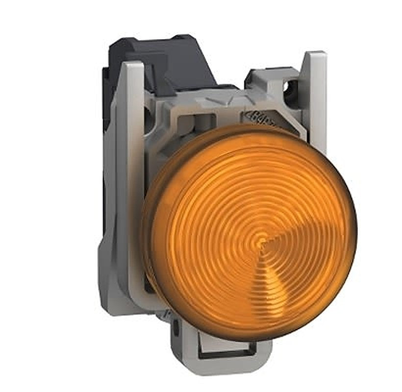 Schneider Electric, Harmony XB4, Fixed Orange LED Pilot Light, 22 mm Cutout, IP65, Round, 240V