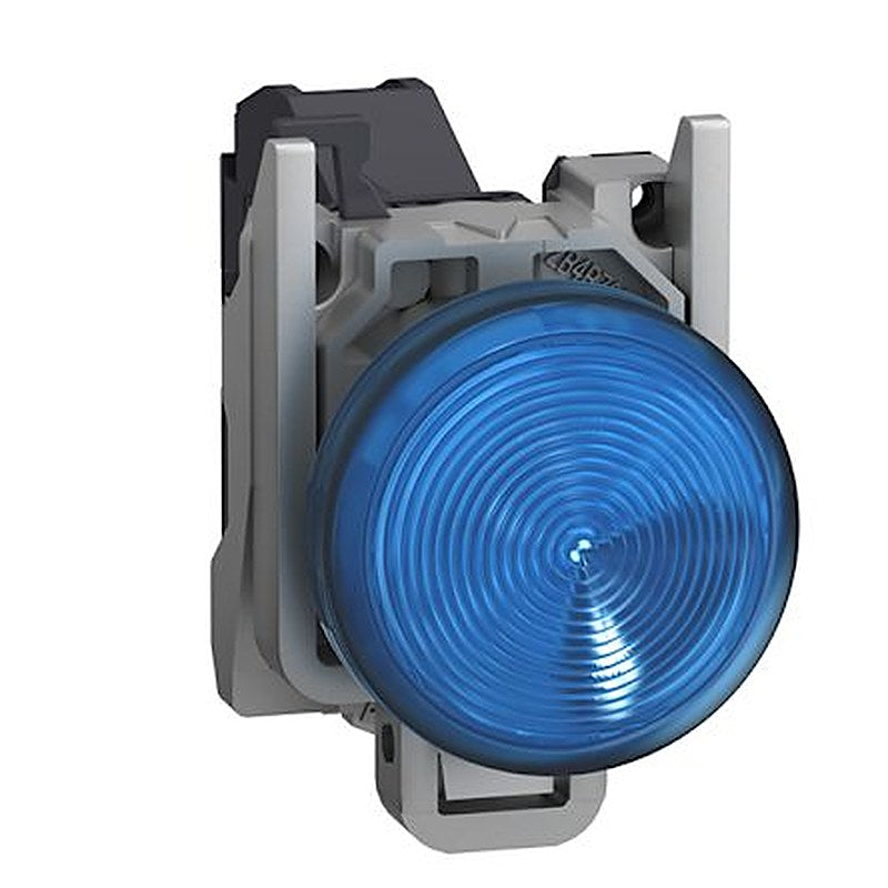 Schneider Electric, XB4, Panel Mount Blue LED Pilot Light, 22 mm Cutout, IP65, Round, 24V ac/dc, 254 V ac/dc