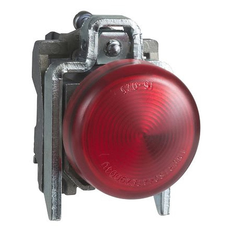 Schneider Electric, Harmony XB4, Panel Mount Red LED Pilot Light, 22 mm Cutout, IP65, Round, 240V ac