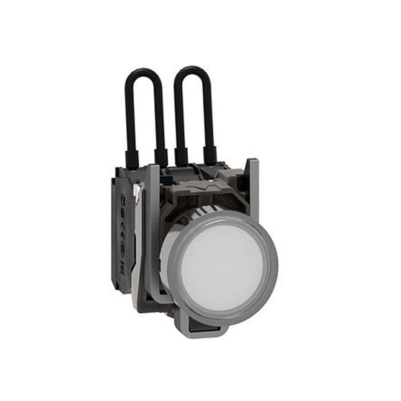 Schneider Electric, Harmony XB4, Screw White LED Pilot Light, 22.5 mm Cutout, IP69K, IP66, IP69, IP67, Round, 24V