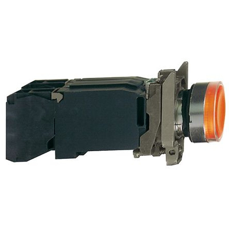 Schneider Electric Harmony XB4 Series Illuminated Push Button Switch, Slow Break, Panel, 22.5 mm Cutout, 1 NO, IP66,