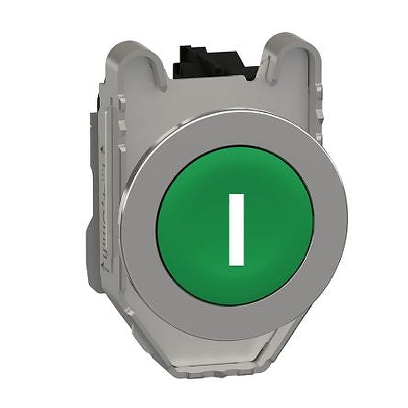 Schneider Electric Harmony XB4 Series Push Button Switch, Spring Return, Panel, 30 mm Cutout, SPST, Green LED, 600 V dc
