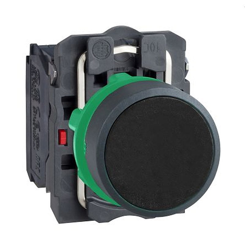 Schneider Electric Harmony XB5 Series Push Button Switch, Slow Break, Panel Mount, 22 mm Cutout, SPDT, Black LED, IP66,