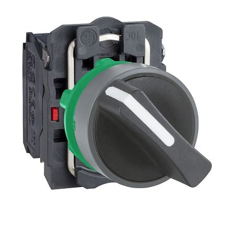Schneider Electric Handle Selector Switch - (1 NO/1 NC) 22 mm Cutout Diameter 2 Positions