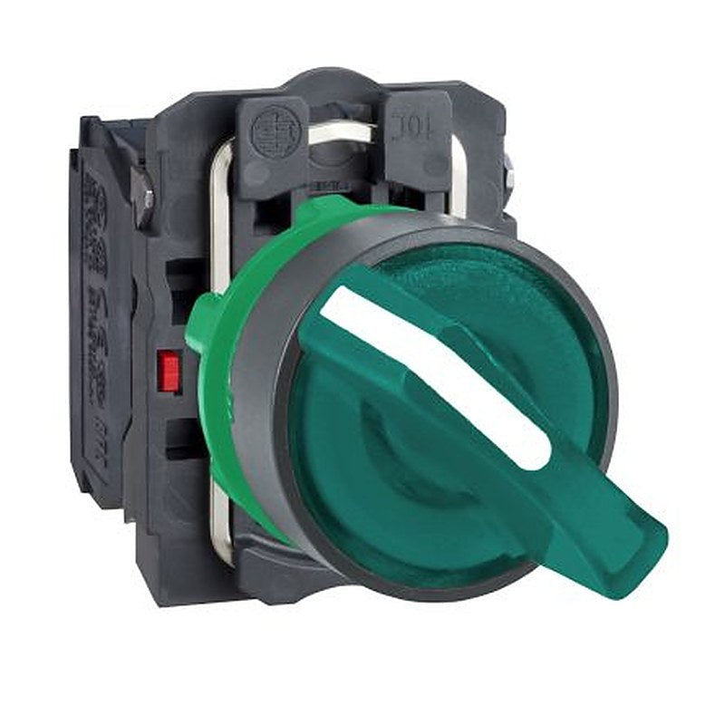 Schneider Electric Green Standard Handle, Stay Put Selector Switch - (NC + NO) 2 Positions