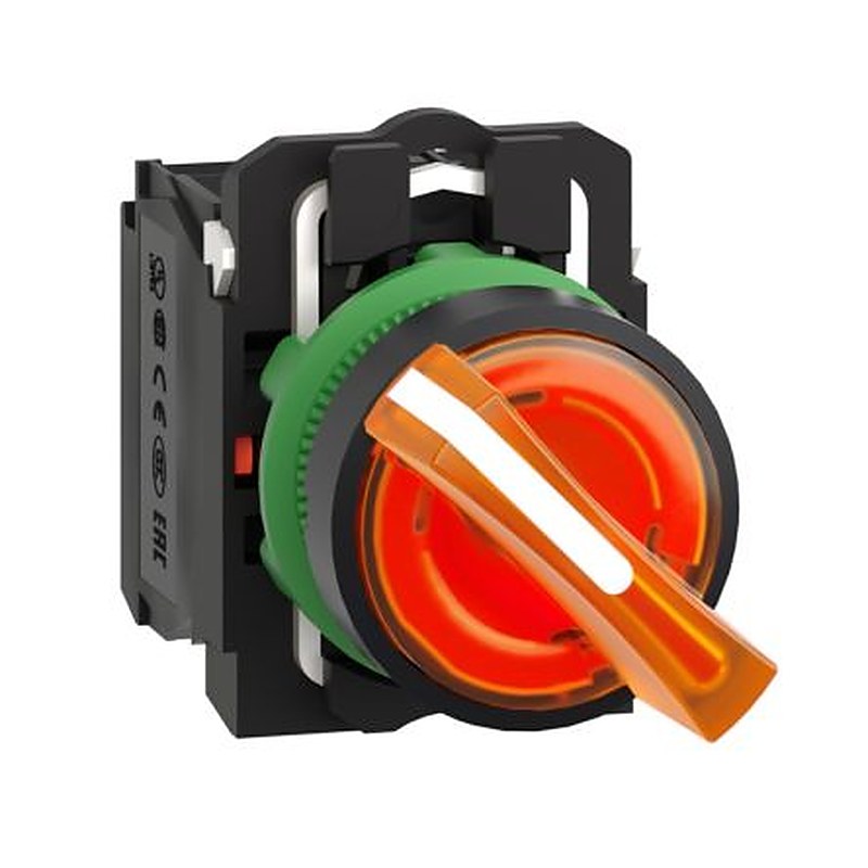Schneider Electric Knob Selector Switch - (SPDT) 22 mm Cutout Diameter Illuminated 2 Positions