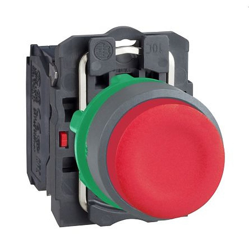 Schneider Electric Harmony Series Push Button Switch, Spring Return, Panel, 22 mm Cutout, 1 NC, IP66, IP67, 600 V dc 240