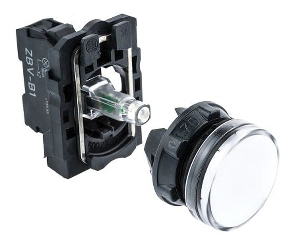 Schneider Electric, Harmony, Panel Mount White LED Pilot Light, 22 mm Cutout, IP67, IP66, Round