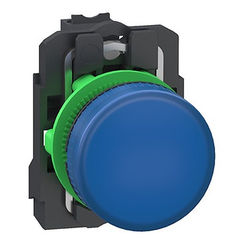 Schneider Electric, Harmony XB5, Panel Mount Blue Universal-LED Pilot Light, 22.5 mm Cutout, IP66, IP67, IP69, IP69K,