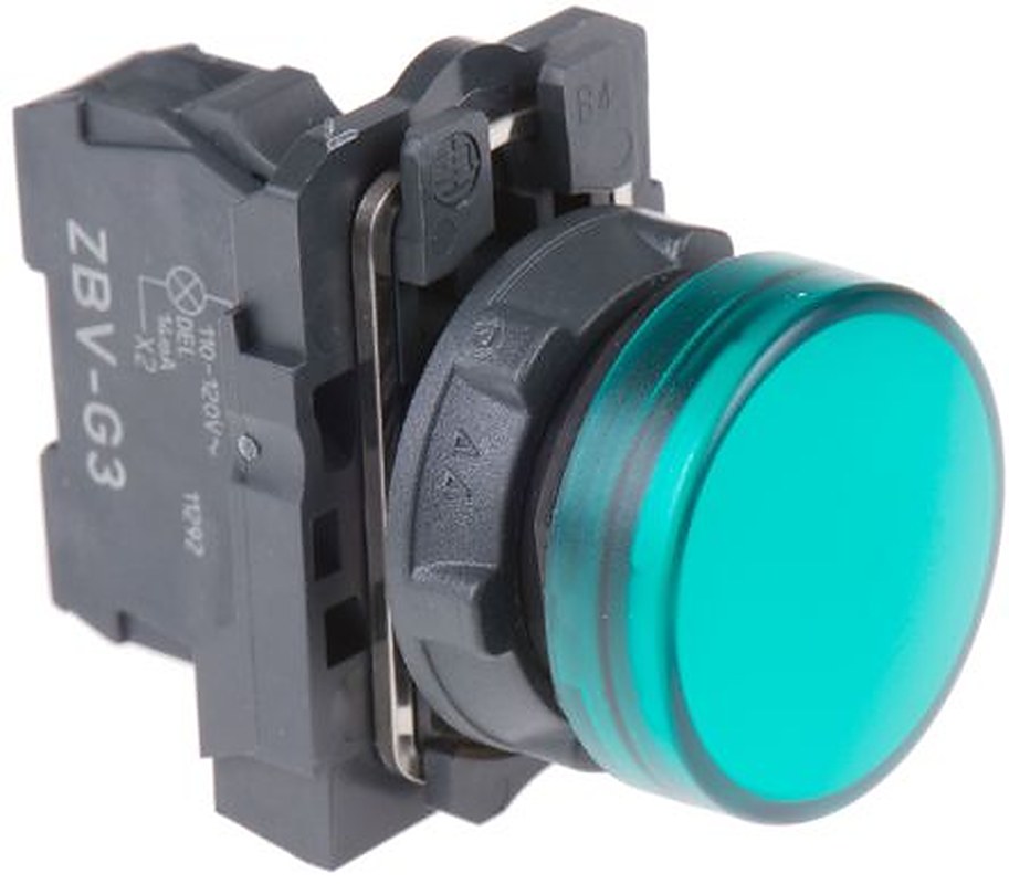 Schneider Electric, Harmony, Panel Mount Green LED Pilot Light, 22 mm Cutout, IP66, IP67, Round