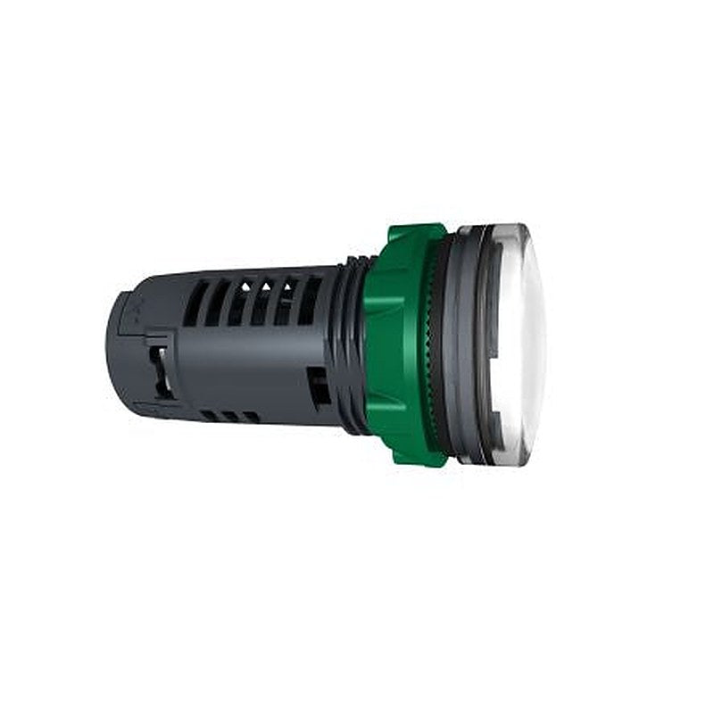 Schneider Electric, Harmony XB5, Panel Mount White LED Pilot Light, 22 mm Cutout, IP66, Round, 230V ac, 240 V ac