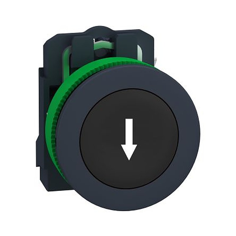 Schneider Electric XB5 Series Push Button Switch, Spring Return, Panel, 30 mm Cutout, SPST, Black LED, IP69