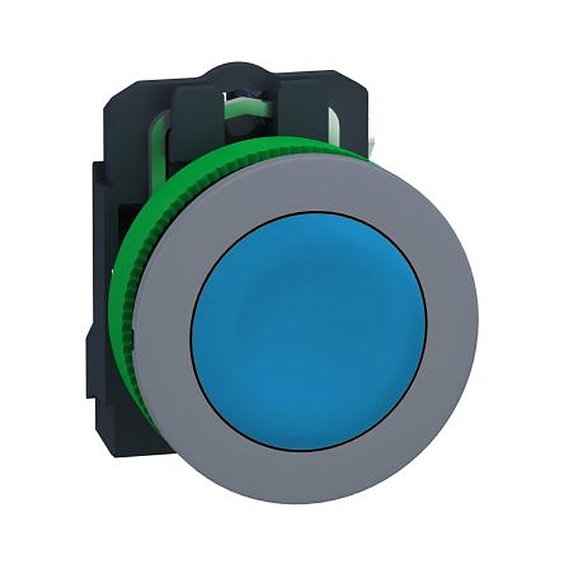 Schneider Electric Harmony Series Push Button Switch, Spring Return, Panel, 22 mm Cutout, 1 NO, IP66, IP67, 600 V dc 240
