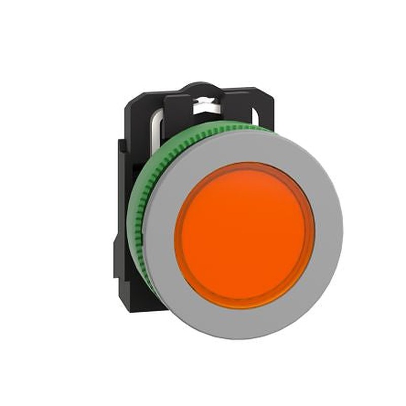 Schneider Electric, Harmony, Flush Orange LED Pilot Light, 30.5 mm Cutout, IP66, IP67, Round
