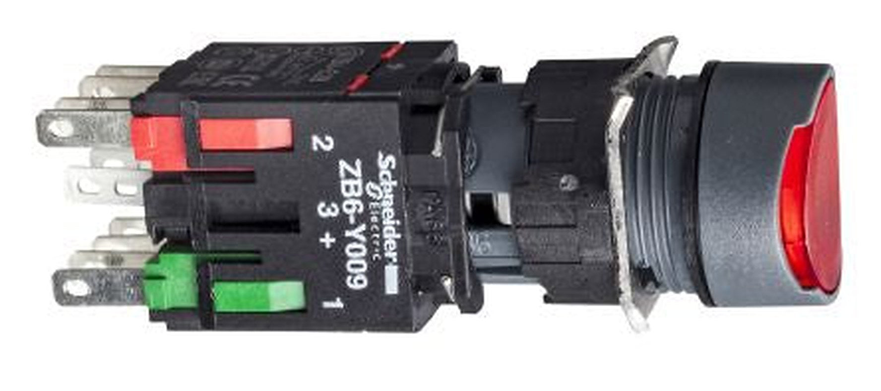 Schneider Electric Harmony Series Illuminated Push Button Switch, 16 mm Cutout Red, SPST, IP65
