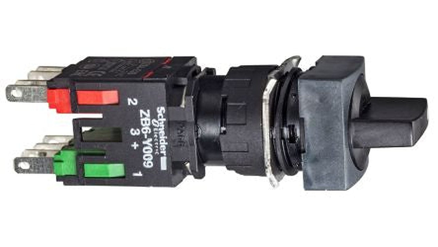 Schneider Electric Selector Switch - (SPDT) 16 mm Cutout Diameter 2 Positions