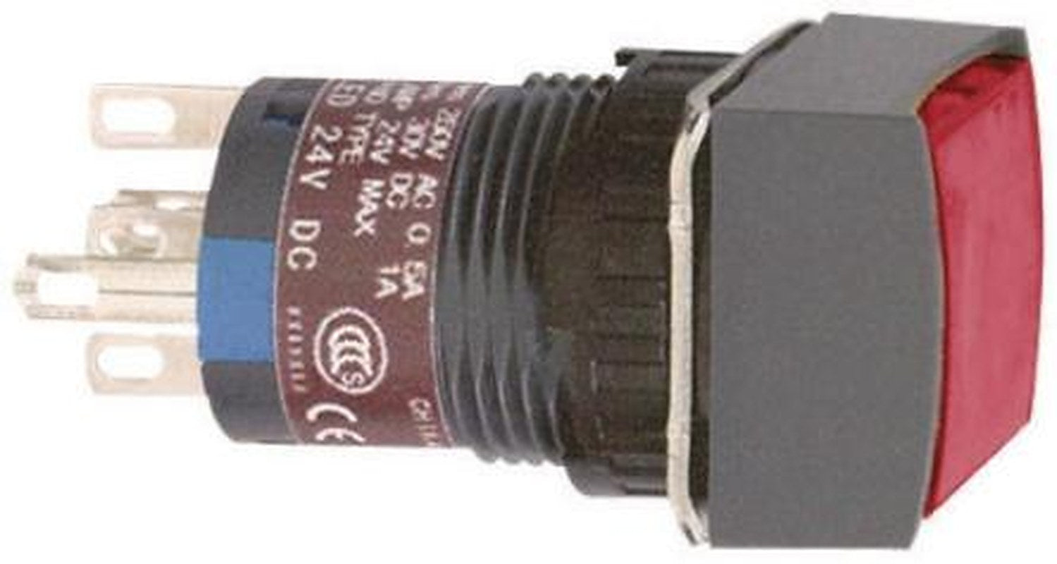 Schneider Electric Harmony XB6 Series Illuminated Push Button Switch, Latching, Panel, 16 mm Cutout, SPDT, Orange LED,