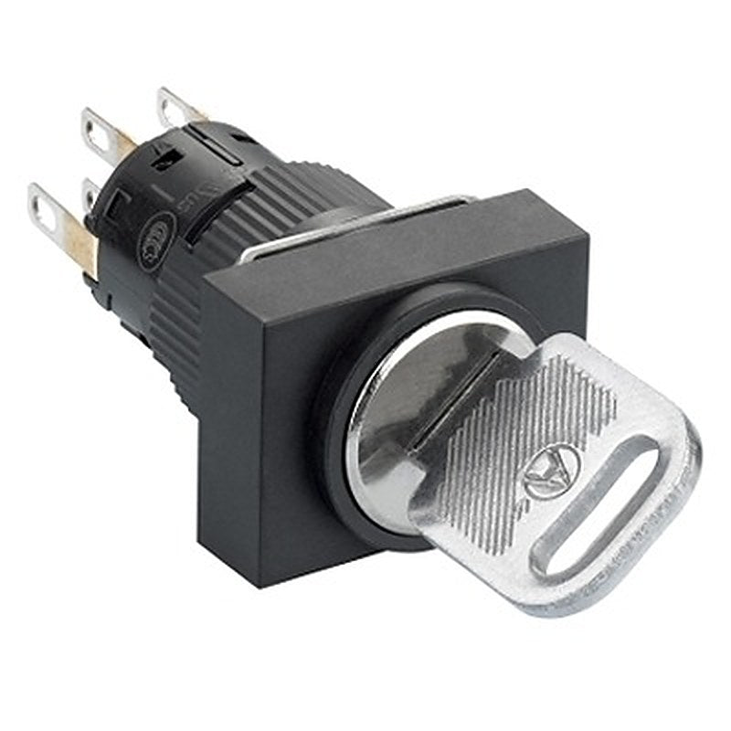Schneider Electric Key Switch Selector Switch - (2 CO) 16 Cutout Diameter 2 Positions