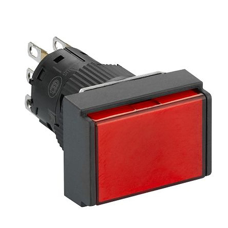 Schneider Electric Harmony Series Illuminated Push Button Switch, Spring Return, Panel, 16 mm Cutout, SPDT, Red LED,