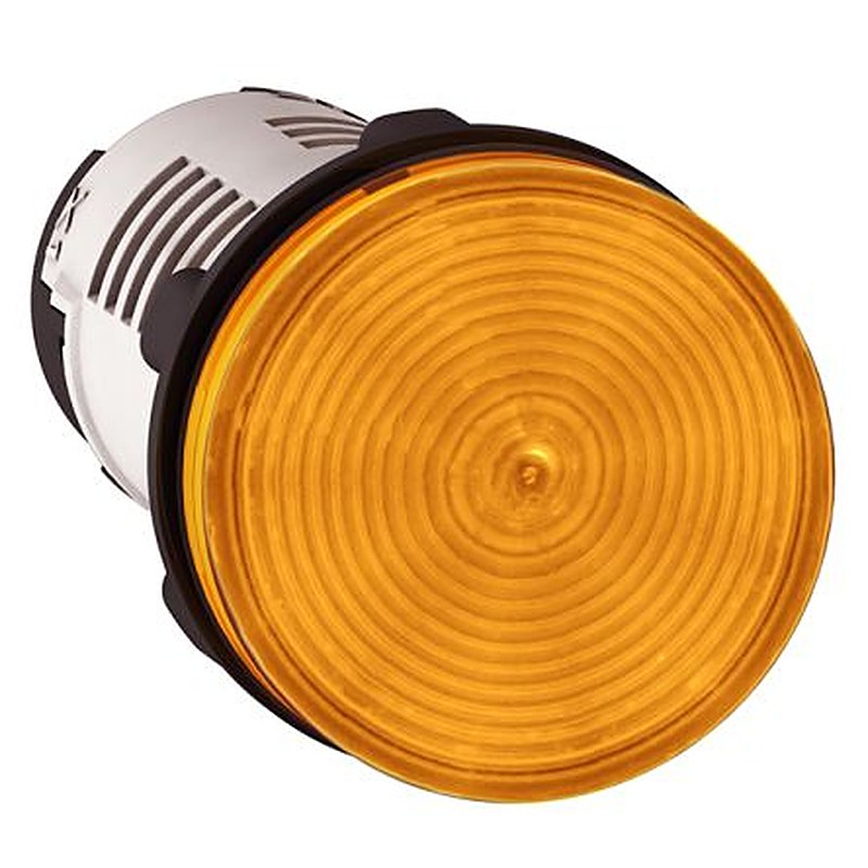 Schneider Electric, XB7 Orange Pilot Light, 22 mm Cutout, IP20, IP65, Round, 24V