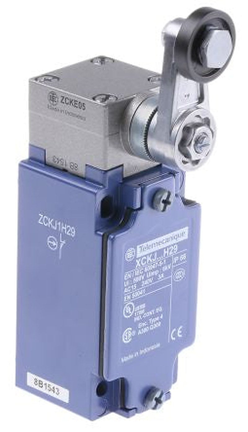 Telemecanique Sensors OsiSense XC Series Roller Lever Limit Switch, 1 NO/1 NC, IP66, Zinc Alloy Housing, 240V ac