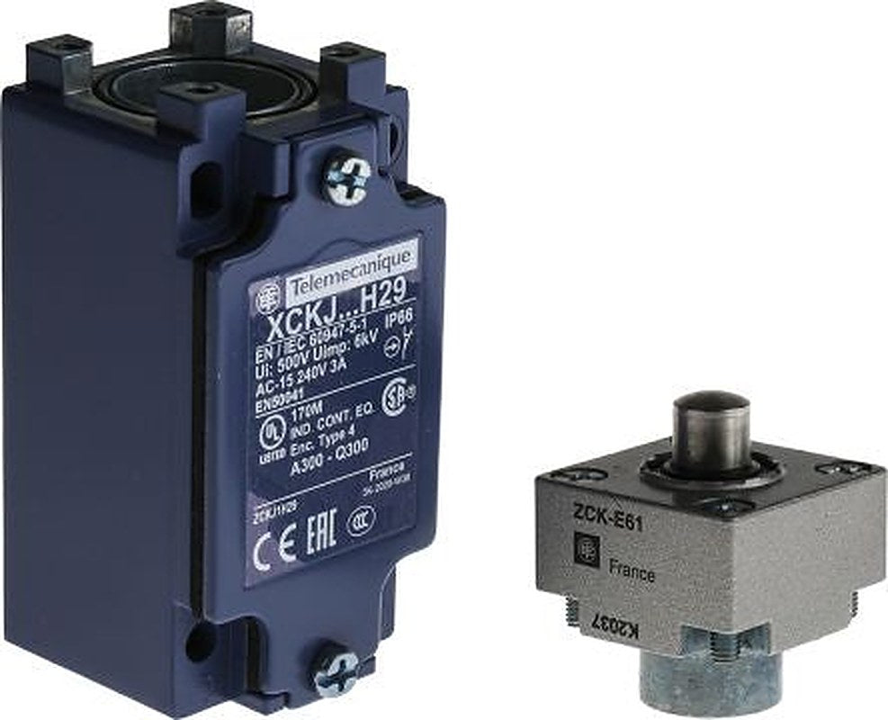Telemecanique Sensors OsiSense XC Series Plunger Limit Switch, 1 NO/1 NC, IP66, Zinc Alloy Housing, 240V ac, 3A