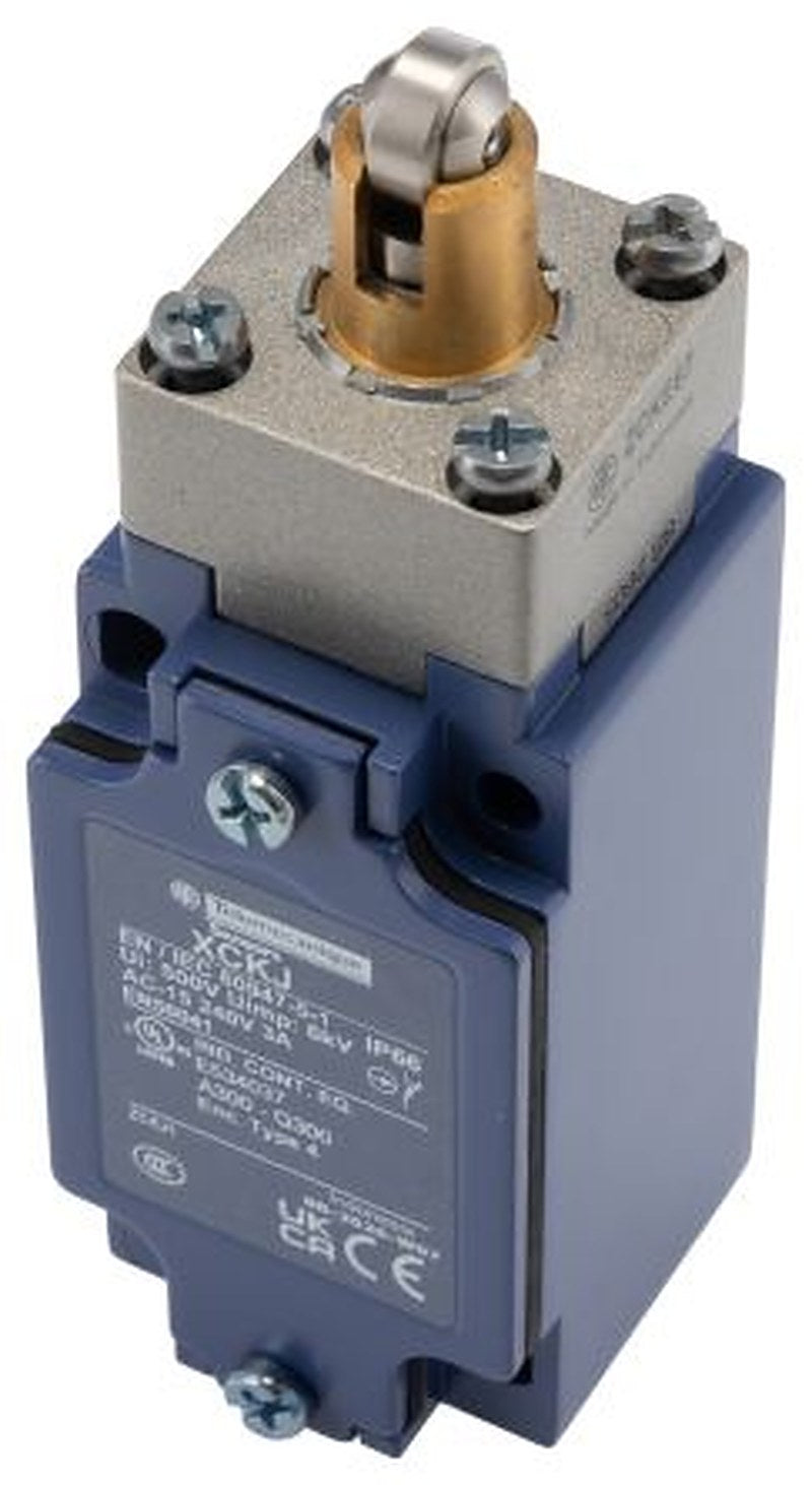 Telemecanique Sensors XCKJ Series Roller Plunger Limit Switch, 1 NO/1 NC, IP66, Zamak Housing, 50V ac, 3A
