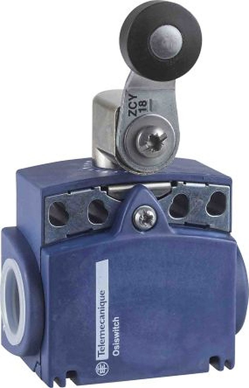 Telemecanique Sensors OsiSense XC Series Roller Lever Limit Switch, 1 NO/1 NC, IP66, IP67, Plastic Housing