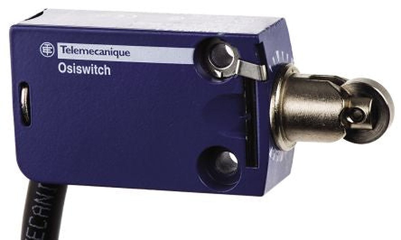 Telemecanique Sensors XCMD Series Roller Plunger Limit Switch, 1 NO/1 NC, IP68, IP66, IP67, Zamak Housing, 240V ac, 1.5A
