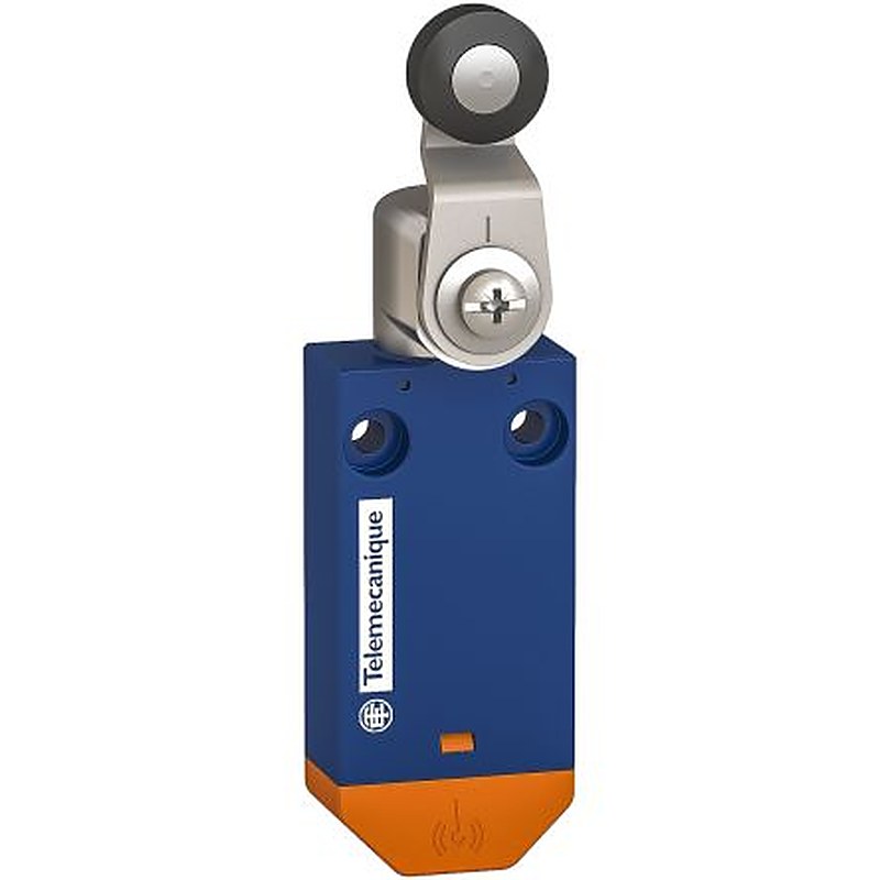 Telemecanique Sensors XCMW Series Roller Lever Limit Switch, 1 NO/1 NC, IP65, Plastic Housing, 240V ac, 6A