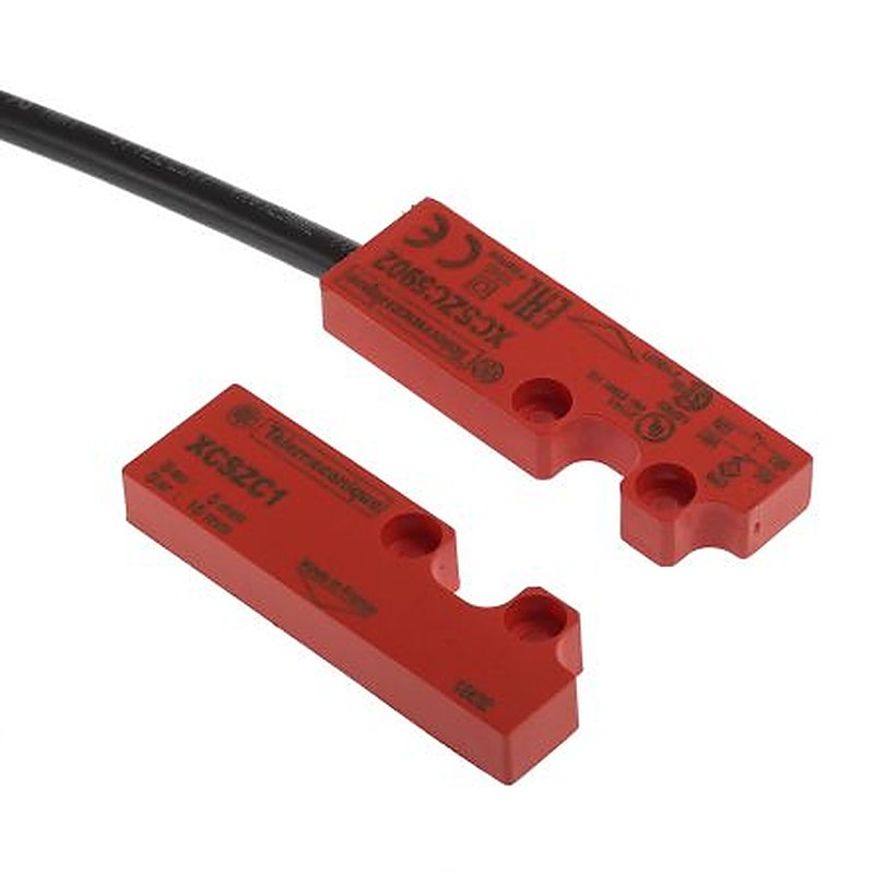 Telemecanique Sensors XCS-DMC Series Magnetic Non-Contact Safety Switch, Plastic Housing, 100V dc, NC, Cable