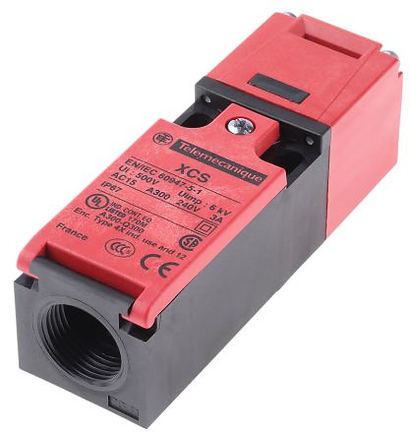 Telemecanique Sensors XCSPA Safety Interlock Switch, Keyed Actuator Included, Fibreglass Reinforced Nylon, Interlock