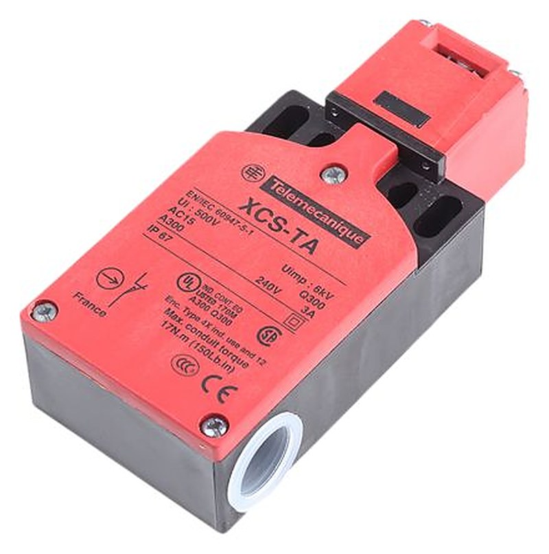 Telemecanique Sensors XCSTA Safety Interlock Switch, Keyed Actuator Included, Fibreglass Reinforced Nylon, Interlock