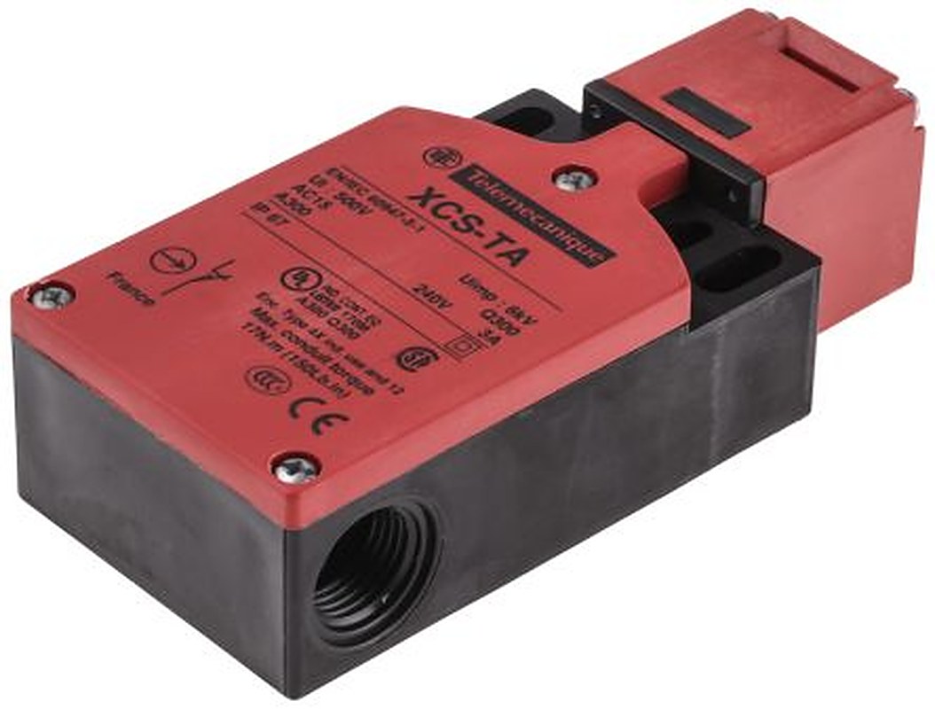 Telemecanique Sensors XCSTA Safety Interlock Switch, Keyed Actuator Included, Fibreglass Reinforced Nylon, Interlock