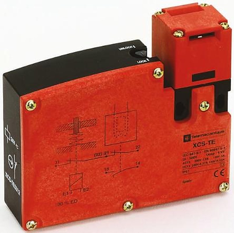 Telemecanique Sensors XCS-TE Series Solenoid Interlock Switch, Power to Unlock
