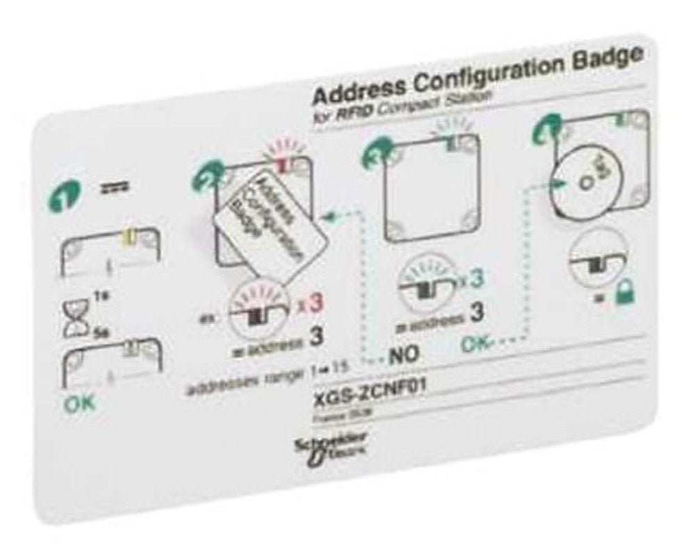 Telemecanique Sensors Address Configuration Badge for Use with For Configuration of Station Addresses