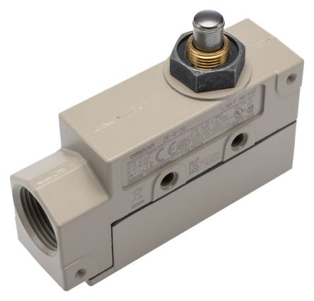 Omron ZE Series Plunger Limit Switch, SPDT, IP65, Rugged Die Cast Case Housing, 480V ac, 15A