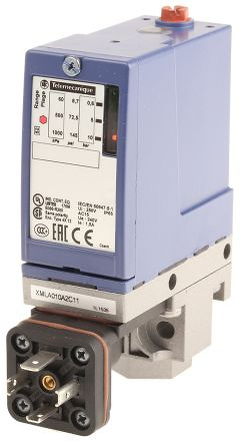 Telemecanique Sensors XMLA Series Pressure Sensor, Relay Output 0.6 bar 10 bar, Differential Reading