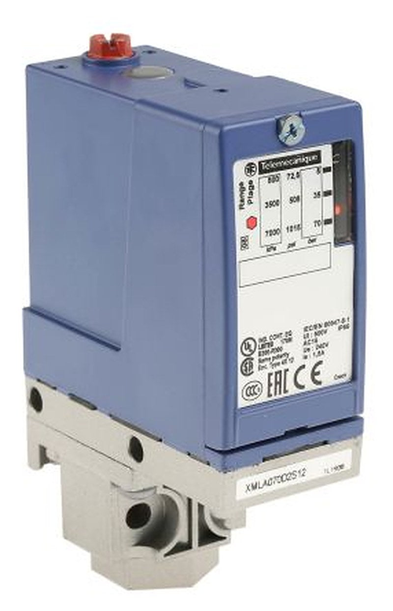 Telemecanique Sensors XMLA Series Pressure Sensor, Relay Output 50 bar 70 bar, Differential Reading