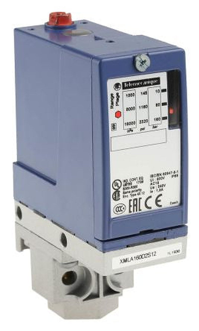 Telemecanique Sensors XMLA Series Pressure Sensor, Relay Output 10 bar 160 bar, Differential Reading