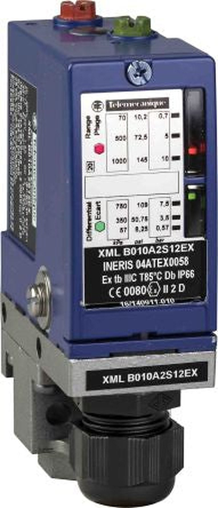 Telemecanique Sensors XMLB Series Pressure Switch 0.7 bar 10 bar