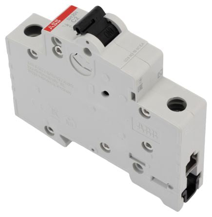 ABB ComPact Home SH200 Miniature Circuit Breaker, 1-Pole, 2A, Type C, 253V ac AC, 6 kA Breaking Capacity